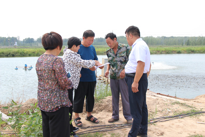 民权县农业农村局深入水产养殖企业开展水域滩涂养殖证申请现场权属核查工作