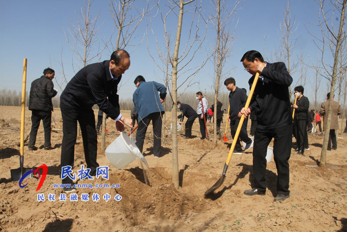 市人大常委会在民权国家森林公园举办民主法治生态建设主题植树活动