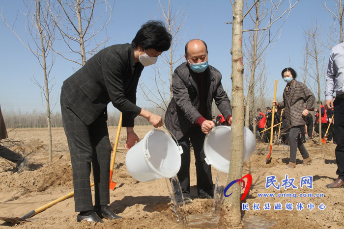 市人大常委会在民权国家森林公园举办民主法治生态建设主题植树活动