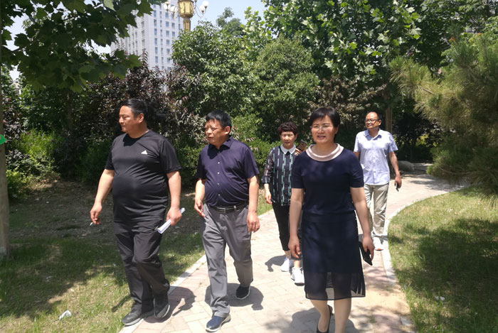 上蔡县考察团来民考察学习国家园林县城创建工作