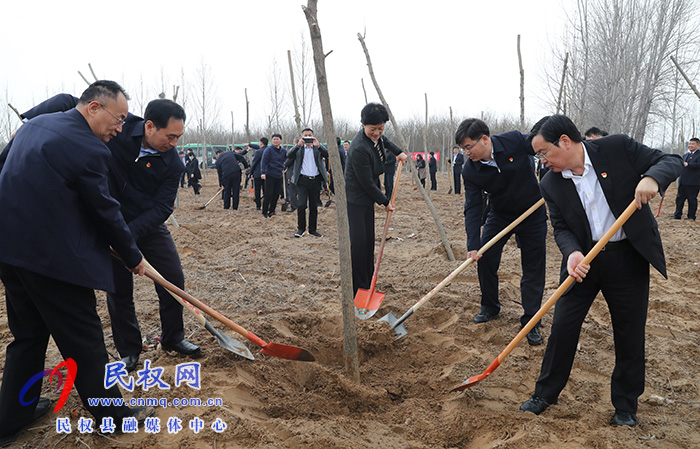 市县领导参加春季义务植树劳动