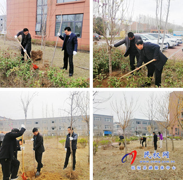 县商务局开展春季义务植树活动