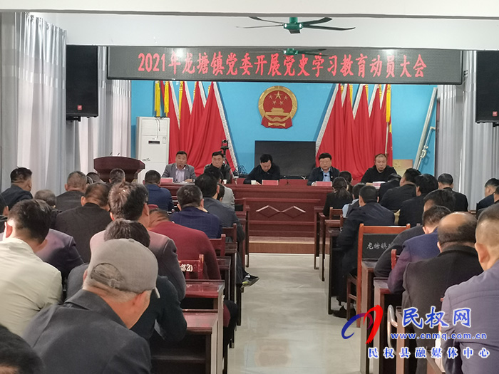 龙塘镇开展党史学习教育党员大会