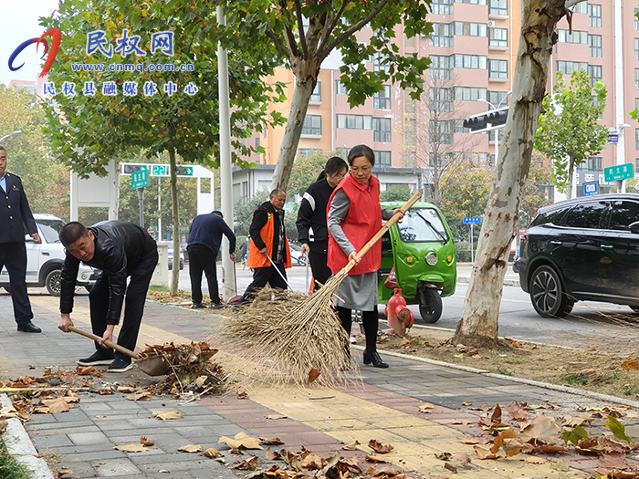 县委书记王静娴参加“清洁家园 美丽民权”义务劳动